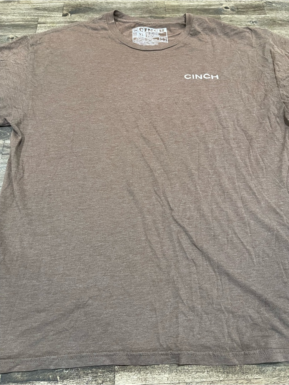 Cinch Denim Men’s XL Brown Graphic T Shirt Western Cowboy Ranch Rodeo Tee